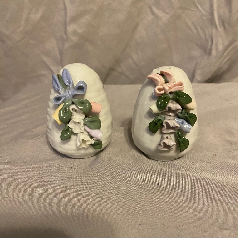 Floral Ceramic Salt and Pepper Shakers